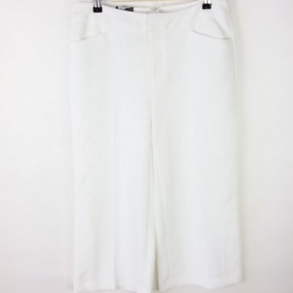 NWT! INC White Pants Wide Leg Regular Fit -23 - Picture 2 of 5